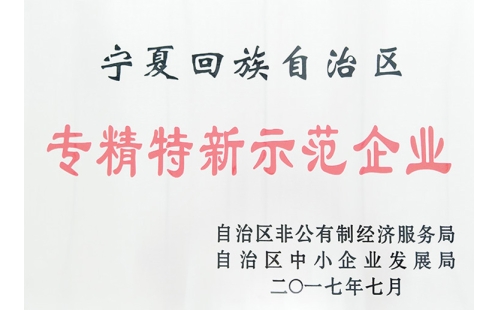 祝賀銀川伊百盛清真食品有限公司被認(rèn)定為自治區(qū)“專精特新”示范企業(yè)